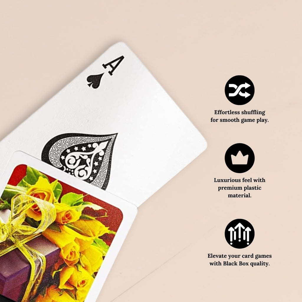 Black Box Premium Plastic Waterproof Playing Cards - Pack of 5