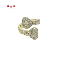 Iced Out Heart Shaped Bangle